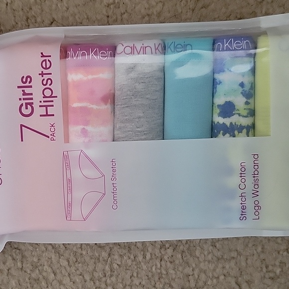 New Pack of 7 Calvin Klein Girls Hipster - Picture 1 of 5